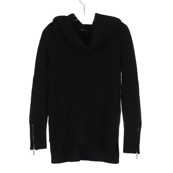 White House Black Market Black Cowl Neck Knit Sweater Small - Picture 1 of 9